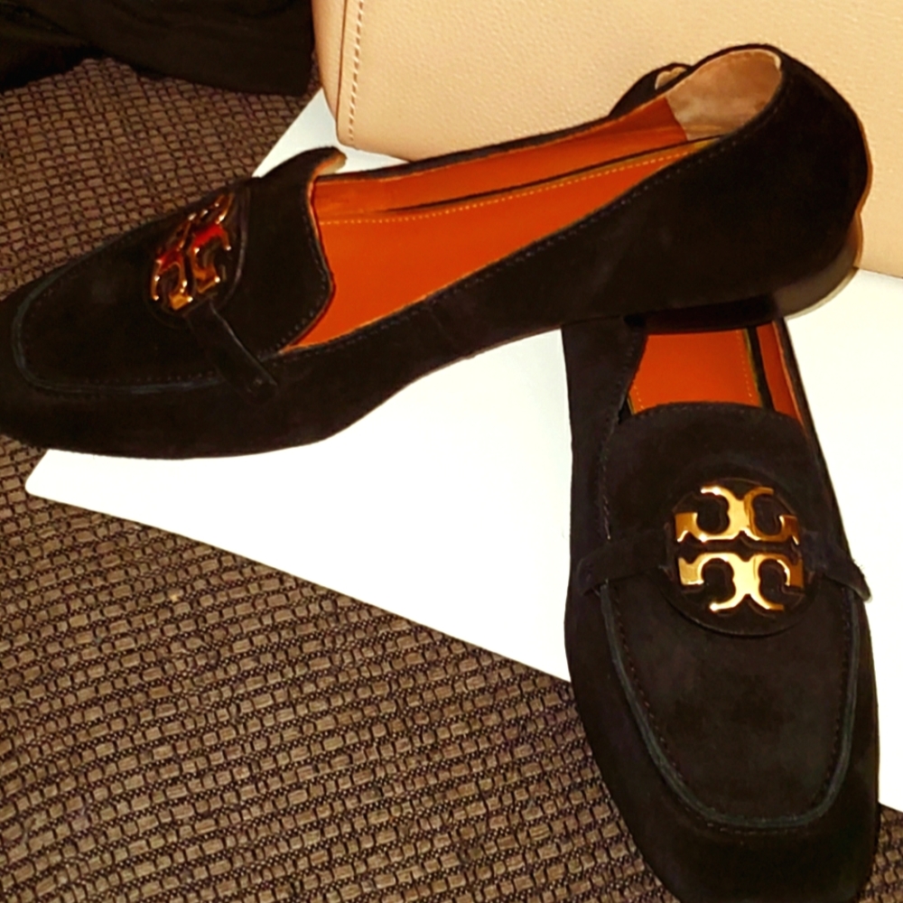 Tory Burch Suede Loafers Women's Black